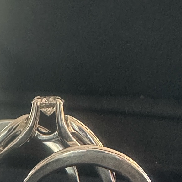 Paris Jewelry size 9 white gold 3 piece diamond wedding set - Picture 3 of 4